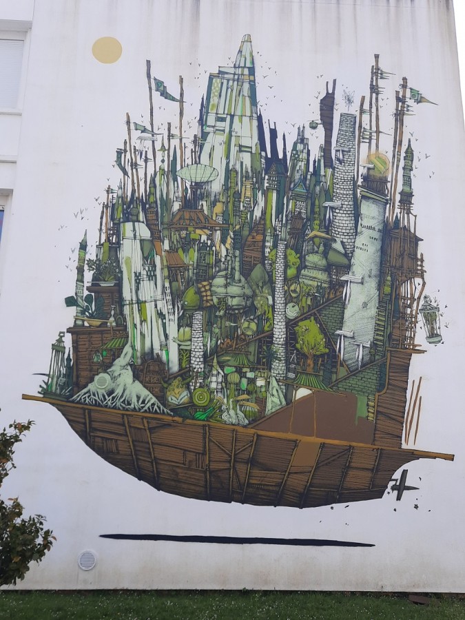 Une fresque au collège par Semor